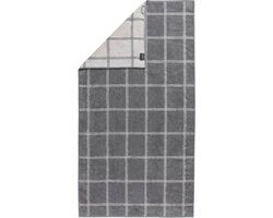 Cawo Two-Tone Grafik Handdoek - Schiefer 50x100