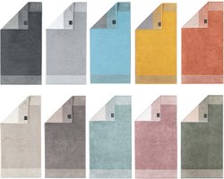 Cawö Two-Tone Handdoek - Grafiet 50x100