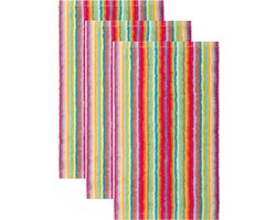 Cawoe Gastendoekje Life Style Multicolor Een maat, 30x50 Set van 3