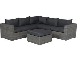 Cayman II lounge set 4-delig - organic grey/antraciet
