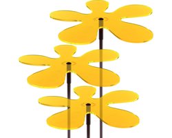 Cazador Del Sol Zonnevangers Lotta - tuin decoratie voor buiten - Ø200mm x 120cm Geel Set3