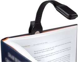 Cazy leeslampje voor Boek - Oplaadbare USB LED Bureaulamp / Nachtlampje - Verstelbaar Leeslampje met Klem - 12 uur Batterijduur - Verschillende Lichtstanden - Zwart
