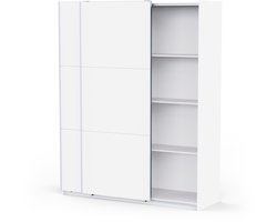 CBA - Kledingkast met schuifdeuren 180x224 cm "Alhambra" witte melamine