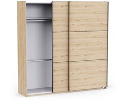 CBA - Kledingkast met schuifdeuren 220x224 cm "Alhambra" lichte eik melamine