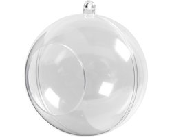 CC Decoballen met Opening 8 cm, Transparant 5 stuks