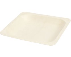 CC Houten bakje 14x14x2 cm 12 stuks