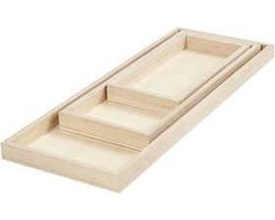 CC Houten Dienbladen Set 40x15 cm 3 stuks