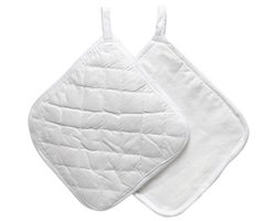 CC Katoenen Pannenlappen 20x20 cm wit 2 stuks