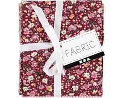 CC Patchwork Fabric, size 45x55 cm, 100 g, rose, 4 pc/ 1 bundle