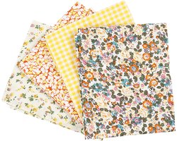CC Patchwork Stof 45x55 cm Geel 4 stuks