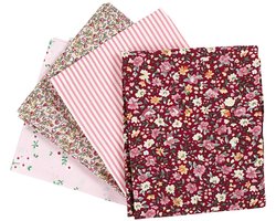 CC Patchwork Stof 45x55 cm Roze 4 stuks