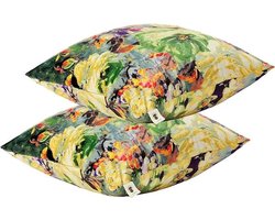 CE - Decoratieve Kussenhoezen - 45,7x45,7 cm - Bloemen Patroon - Set van 2