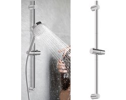 CECIPA max Glijstang - 90 cm Douchestang - Verstelbaar Douchekophouder Voor Wandmontage - USchuifstang Met Douchekophouder - Douche Glijstang - Eenvoudige Installatie - Chroom