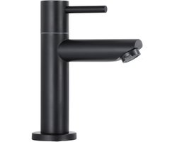 CECIPA max Koudwater wastafelkraan - Badkamer zwart- wastafel kraan zwart - Badkamerkraan - badkamer kraan zwart