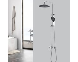 CECIPA max Regendouche Chroom - Douchesysteem met Handdouche - Regendoucheset Douchegarnituur - 2 Functies Doucheset Chroom