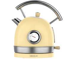 Cecotec ThermoSense 420 Light Yellow Elektrische waterkoker, 1,8 liter, inhoud 2200 W, temperatuurmeter, 360 graden basis, roest