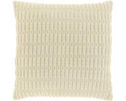 CEDRO - Sierkussen - 45x45 cm - Ribmotief - Dove White