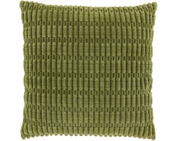 CEDRO - Sierkussen - 45x45 cm - Ribmotief - Moss Green