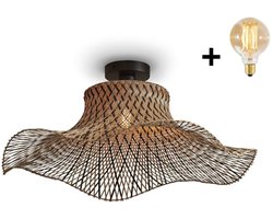 Ceiling Lamp - IBIZA - Bamboo - Wavy.