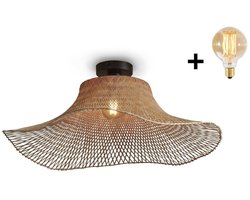 Ceiling Lamp - IBIZA - Bamboo - Wavy.