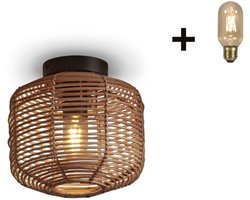 Ceiling Lamp - TANAMI - Rattan - Dia.25Xh.20Cm..