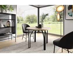 Celestara Ronde Uitschuifbare Eettafel Goud Eiken – NoaHome