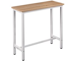Cellista Bartafel 100x40x100 cm - Hoge Bistrotafel - Industriële Statafel - Keukentafel MDF Hout Metaal - Moderne Smalle Tafel voor Keuken en Bar Gebruik
