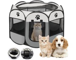 Cellista Opvouwbare Huisdierentent - Kattenhuis & Hondenbench - Outdoor Dierenren - Oxford Stof - 114x114x58 cm - Ademend & Duurzaam
