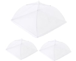 CENPNK 3 Pack Food Covers, 12 Inch Mesh Pop Up Food Cover, Outdoor Cake Domes, Screen Tents, Parties, Picnics, Barbecues, Reusable and Collapsible