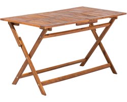CENTO - Tuintafel - Donkere houtkleur - 140 x 75 cm - Acaciahout