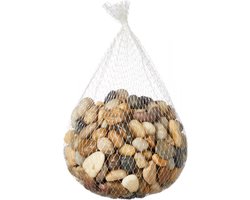 Cepewa Decoratie steentjes - kleur mix - 1 kg - hobby stenen - kiezelstenen klein - hobby stenen voor aquarium, plantenbak en woondecoratie