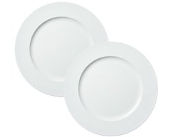 Cepewa Onderborden - 4x - wit - 33 cm - kunststof - Diner borden - kerstdiner dinerborden