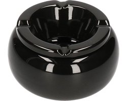 Cepewa Stormasbak - zwart - 11 cm - rond - terrasasbak - buiten asbak - Tafelaccessoires - Tuin artikelen