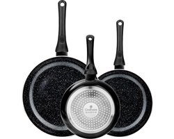 CeraFusion Keramische 3-delig Koekenpannenset– 20/24/28 cm – Inductie – PFAS-vrij – Pannenset – Koekenpannen– Koekenpan – Pan