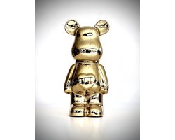 Ceramic Bear 28 cm Gold - - modern - geschenk - cadeau - interieur - decoratie - voor binnen - Verjaardag - Kerst - Nieuwjaar - Valentijn
