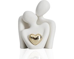 Ceramische decoratie voor de woonkamer van 8,5 cm - Wit, perfect als trouwcadeau en voor boekenplanken en slaapkamerdecoratie