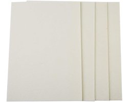 Ceramische Vezel Pakking Papier 210x297mm, DIY Pakkingmateriaal voor Schoorsteen en Kachel, Vuurvaste Isolatie met Hoge Temperatuur Weerstand tot 1160℃ (4 Stuks)