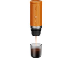 Cerapresso draagbare espressomachine - 13.500 mAh accu, tot 8 espresso’s per lading - capsules en gemalen koffie - zelfverwarmend tot 96°C - dubbele espresso - draagbaar koffiezetapparaat voor auto, werk, camping en reizen - Cera+