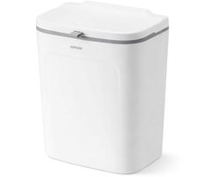 Ceruzo Afvalbakje -Schuifdeksel - 9 L- GFT Aanrechtbakje - Hangend Staand - Wit -24x16xH30 cm