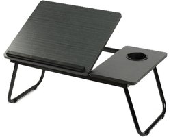 Ceruzo Bedtafel Verstelbaar – Zwart – Laptoptafel – Ontbijttafel –Gedeeld Blad - MDF