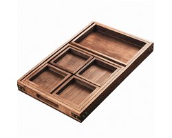Ceruzo Dienbladen - set van 7 - Paulowniahout
