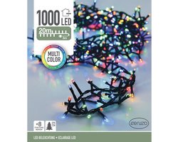 Ceruzo Gekleurde Kerstverlichting - Micro Cluster - 1000 LED - 20 meter - 8 Lichtfuncties + Geheugen - multicolor
