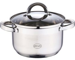 Ceruzo Kookpan - RVS - Ø 20 cm - H 12.5 cm - 3.6 L - alle Warmtebronnen