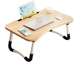 Ceruzo opklapbare Laptoptafel - Bedtafel - Laptopverhoger - Ontbijttafeltje - Inklapbaar- 60x40 cm