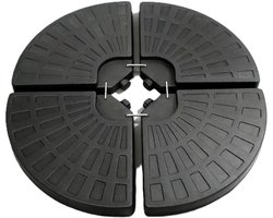 Ceruzo Parasoltegels Rond – Set van 4 – Vulbaar – Tot 66 kg – Voor Kruisvoet Parasol