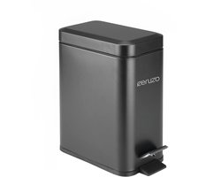 Ceruzo Pedaalemmer 5L - RVS - Zwart - Afvalemmer met Voetpedaal - Binnenemmer - Badkamer Geschikt