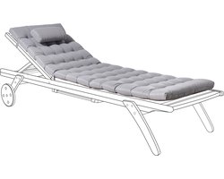CESANA PREMIUM - Ligstoelkussen - Lichtgrijs - Polyester