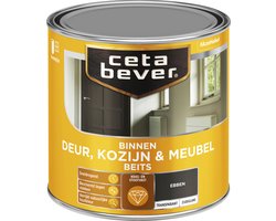 Cetabever - Binnenbeits Deur, Kozijn & Meubel Transparant Zijdeglans - Ebben - 250 ML