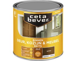Cetabever - Binnenbeits Deur, Kozijn & Meubel Transparant Zijdeglans - Noten - 250 ML