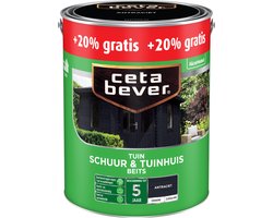 Cetabever - Tuinbeits Schuur & Tuinhuis dekkend - Antraciet - 3 L
